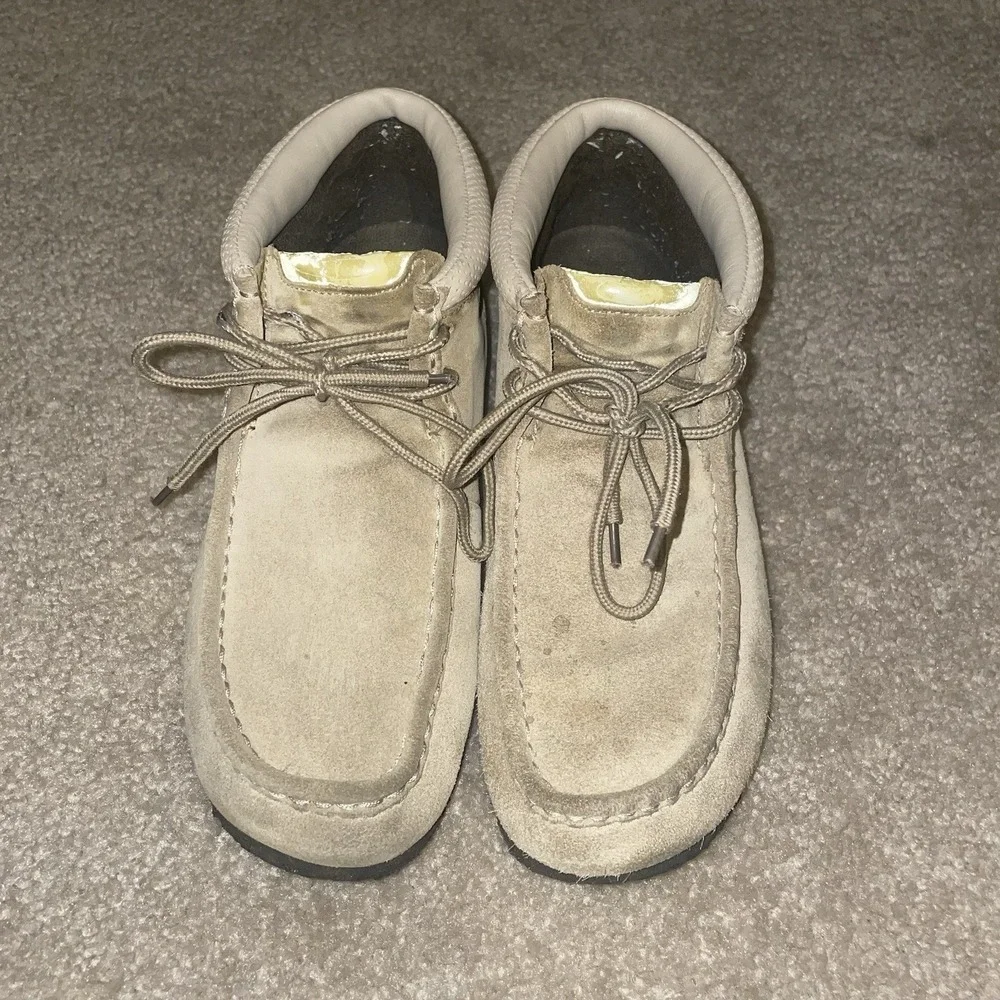 Wu-Tang‎ Clan Wallabee Suede Boots Tan Mid Top Moccasin Crepe Sole Mens 10